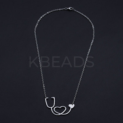 Non-Tarnish 201 Stainless Steel Pendant Necklaces NJEW-S105-JN526-1-1