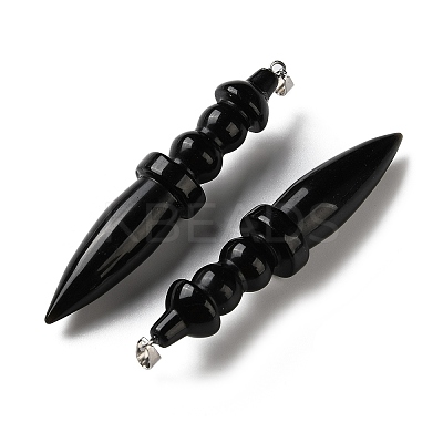 Natural Obsidian Big Pendants G-H338-03P-08-1