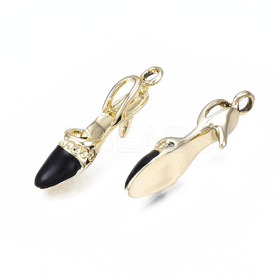Rack Plating Alloy Enamel Pendant Rhinestone Settings ENAM-T011-133D-1