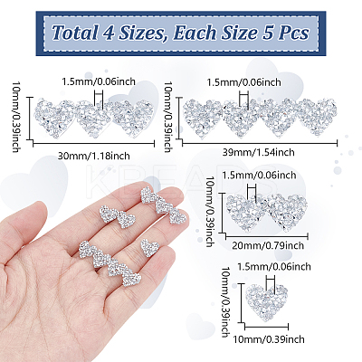 20Pcs 4 Styles Hotfix Resin Rhinestone DIY-GA0008-88B-1