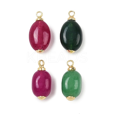 Dyed Natural White Jade Pendants KK-B157-44A-1