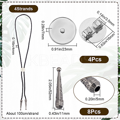 DIY Bolo Tie Kits DIY-GF0010-29B-1