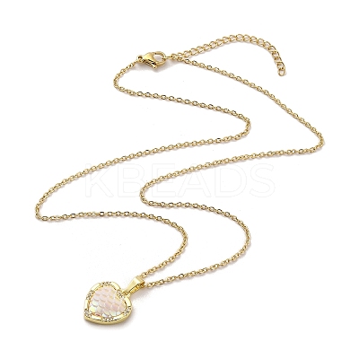 304 Stainless Steel Pendant Necklaces NJEW-U002-01G-1