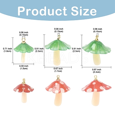 15Pcs 3 Styles Plastic Pendants KY-YW0002-28A-1
