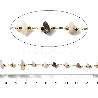Handmade Natural Botswana Agate Chip Beaded Chains CHC-F020-10G-11-1
