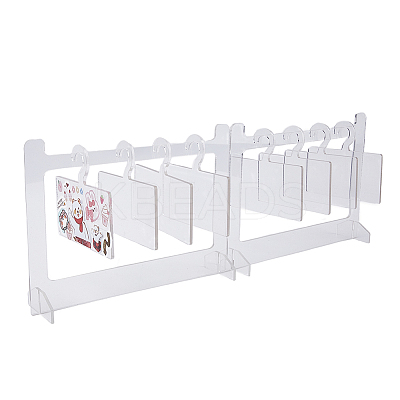 Transparent Acrylic Mini Photocard Hanger Rack ODIS-WH0002-47-1
