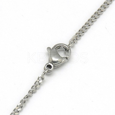 Tarnish Resistant Trendy Unisex 201 Stainless Steel Twisted Chain Necklaces NJEW-L043-44P-1