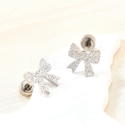 304 Stainless Steel Stud Earrings EJEW-H161-01P-F-1