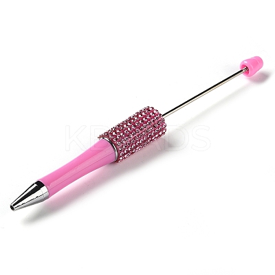 Plastic & Iron Beadable Pens AJEW-H147-01F-1