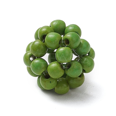 Round Woven Beads TURQ-JF-4MM-02-1
