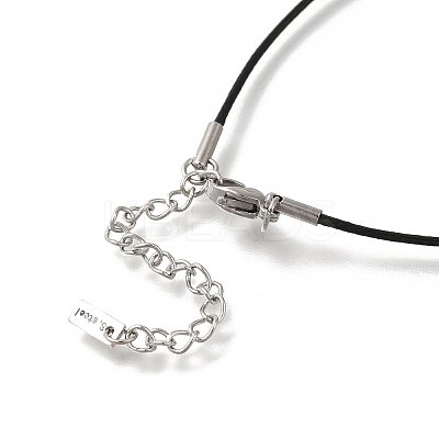 304 Stainless Steel Heart Pendant Necklaces for Women NJEW-F328-17P-1