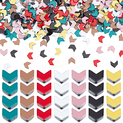 350Pcs 7 Colors Spray Painted Synthetic Non-magnetic Hematite Beads Strands G-SC0003-64-1