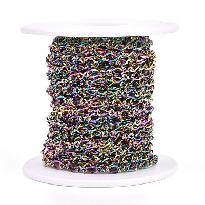 Ion Plating(IP) 304 Stainless Steel Figaro Chains CHS-I001-09MC-01-1