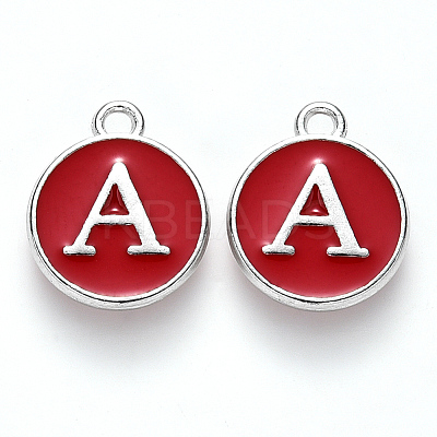 Platinum Plated Alloy Enamel Charms LS-ENAM-S118-03A-P-1