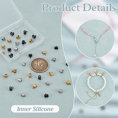 36Pcs 3 Colors 304 Stainless Steel Tube Bails FIND-PH0024-33-1