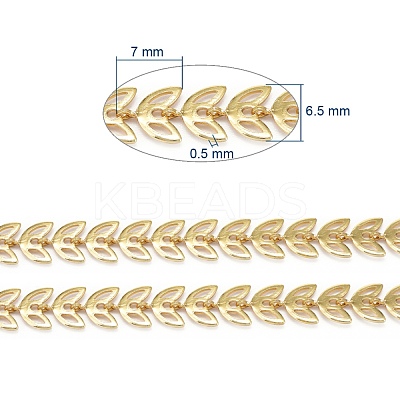 Brass Handmade Cobs Chains CHC-G006-14G-1