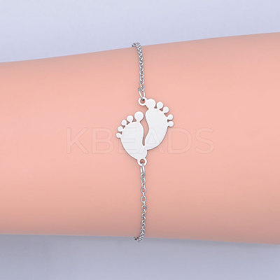 Jewelry Tarnish Resistant 201 Stainless Steel Link Bracelets BJEW-T011-JN505-1-1