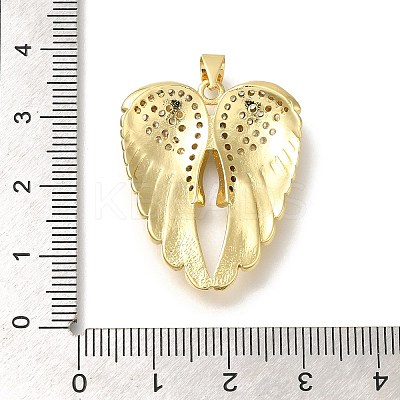 Rack Plating Brass with Cubic Zirconia Pendants KK-Z086-14G-01-1