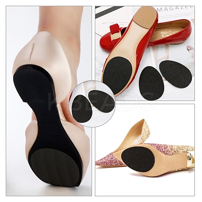 12Pcs 3 Colors  Rubber Non-Slip Shoes Pads AJEW-GF0003-04-1