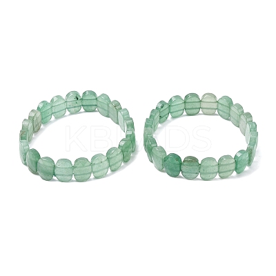 Natural Green Aventurine Faceted Beaded Stretch Bracelets for Women BJEW-K251-07E-1