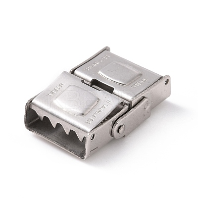 Tarnish Resistant 201 Stainless Steel Watch Band Clasps STAS-K173-01D-1