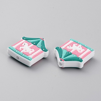 Merry-go-round Food Grade Eco-Friendly Silicone Beads SIL-TAC0004-16-1