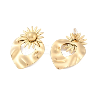 304 Stainless Steel Stud Earrings EJEW-S224-03G-1