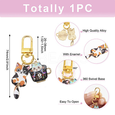 1Pc Alloy Enamel Pendant Decorations HJEW-TA0001-25-1