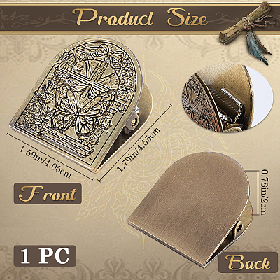 Tibetan Style Zinc Alloy Decorative Binder Clips FIND-WH20004-11C-AB-1