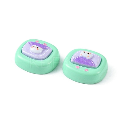 Opaque Cute Cartoon Resin Cabochons CRES-O006-06G-1
