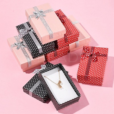 12Pcs 3 Colors Cardboard Paper Jewelry Set Boxes CBOX-FS0001-02-1