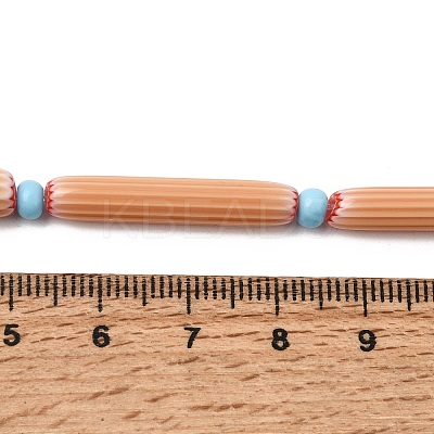 Handmade Lampwork Chevron Beads LAMP-Z019-01-01M-1
