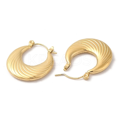 Ion Plating(IP) 304 Stainless Steel Thick Hoop Earrings EJEW-Z022-08G-1