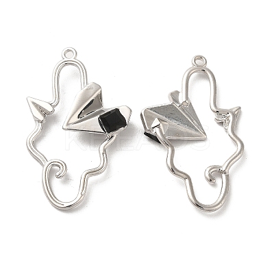 Glass Paper Plane Pendant PALLOY-K001-075P-01-1