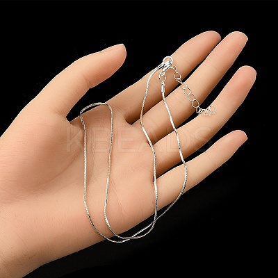 Brass Square Snake Chain Necklace for Men Women MAK-YW0001-10-1