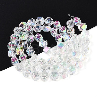 Electroplate Glass Beads Strands EGLA-T021-21C-1