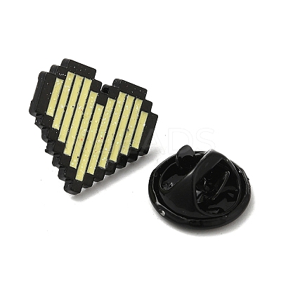 Zeld Pixel Heart Alloy Brooches LS-JEWB-I032-05EB-03-1