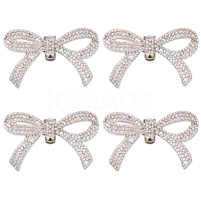 4Pcs Alloy Rhinestone Shoe Decoration AJEW-GF0009-29P-1
