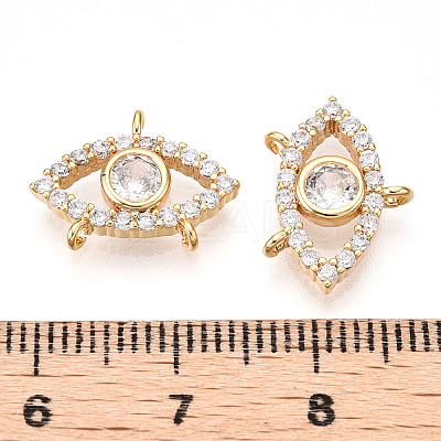 Brass Pave Clear Cubic Zirconia Charms KK-N254-170G-1