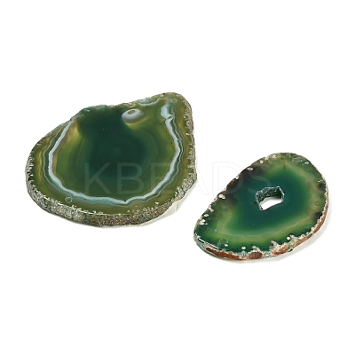 Natural Agate Nuggets Slice Links Connector Charms G-E022-M02-1