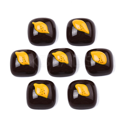 Opaque Resin Enamel Cabochons CRES-N031-035-1