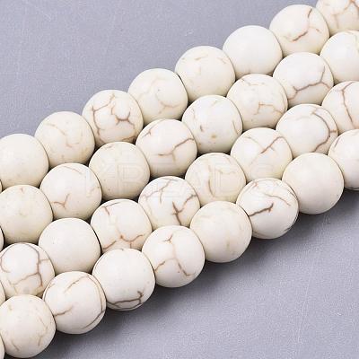 Synthetic Magnesite Beads Strands X-TURQ-S192-6mm-1-1