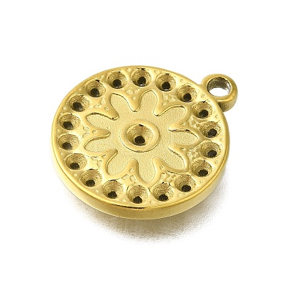 304 Stainless Steel Pendant Rhinestone Settings STAS-D192-14G-1