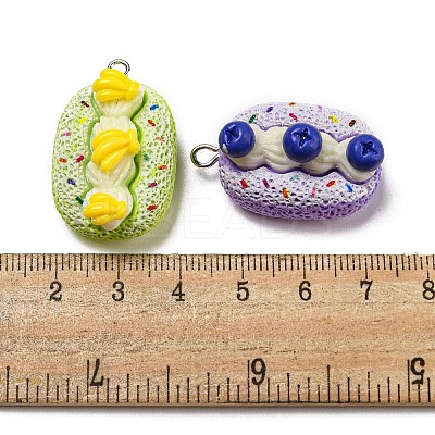 Imitation Food Opaque Resin Pendants RESI-A031-04-1