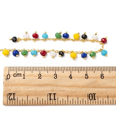 3.28 Feet Handmade Glass Beaded Chains X-AJEW-P061-A03-1