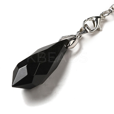 Natural Obsidian Dowsing Pendulum Big Pendants G-H286-03P-06-1