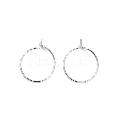 Brass Hoop Earring Findings KK-R112-038A-1