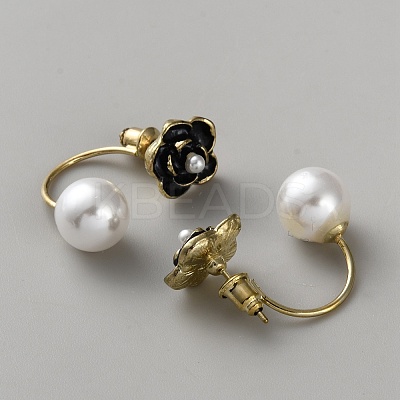 Alloy Flower Stud Earrings EJEW-WH0816-010G-A-1