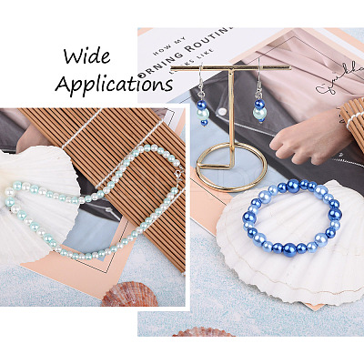 12 Strands 12 Style Baking Paint Pearlized Glass Pearl Round Bead Strands HY-CW0001-02-1