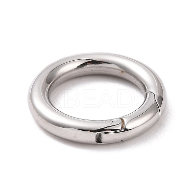 Tarnish Resistant 304 Stainless Steel Spring Gate Rings STAS-Q032-1-1